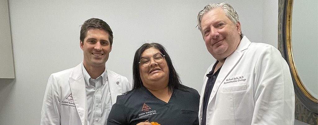 Photo of Dr. Mittermiller, Adalina, and Dr. Safir