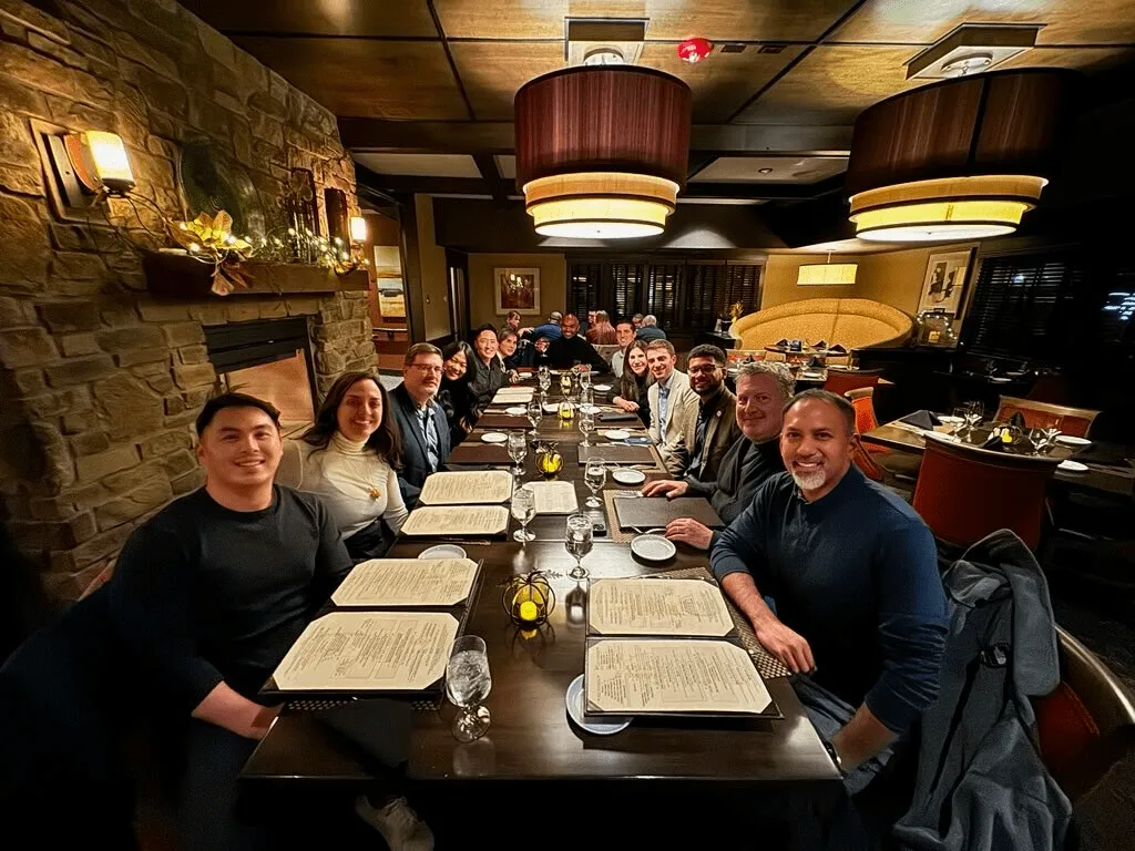 Photo of the Align team at a restaurant