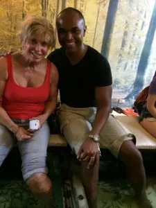 Dr. Satterwhite sitting beside Judy Van Maasdam