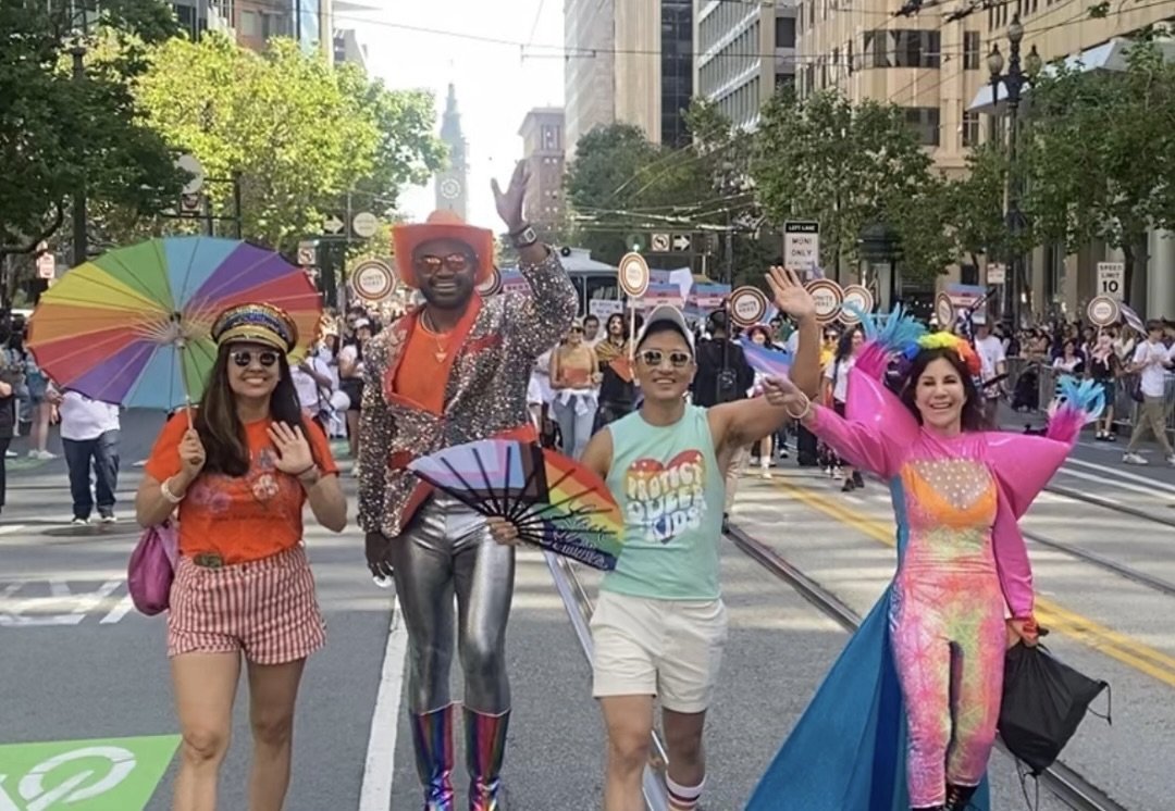 Photo of the Align team at a pride event